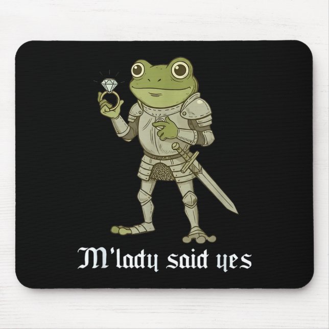 Alfombrilla De Ratón M'lady Said Yes Funny Frog Couple Matching  (Frente)