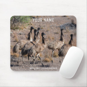 Alfombrilla De Ratón Mob de Emus Outback Australia Vida salvaje animal