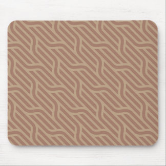 Alfombrilla De Ratón Mocha Mousse Brown Buffed Beige Wavy Line Patrón