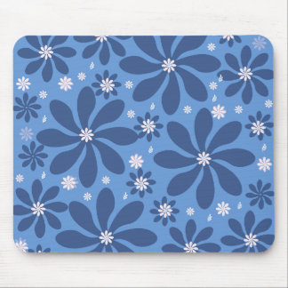 Alfombrilla De Ratón Mochila de ratón de patrón floral azul - Elegante