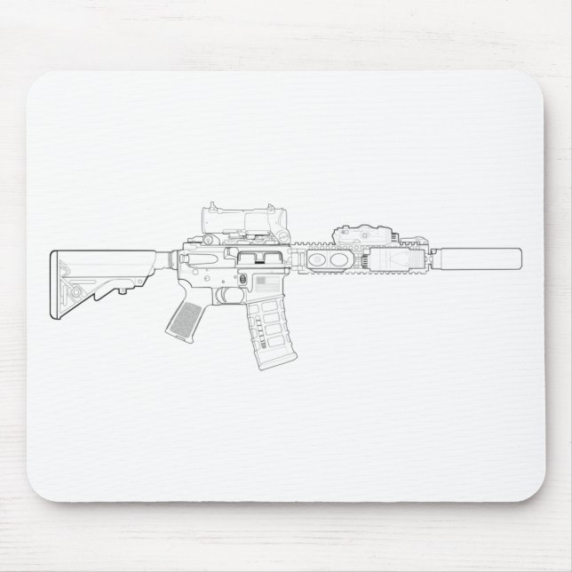 Alfombrilla De Ratón MOD 0 Mousepad de CQBR MK18 (Frente)