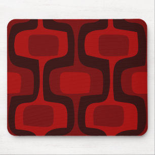 Alfombrilla De Ratón MOD Borgoña roja retra Mousepad negro