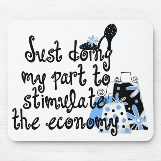 Alfombrilla De Ratón Moda azul Mousepad (Frente)