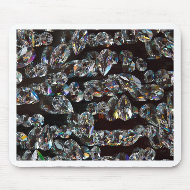 Alfombrilla De Ratón Moda Black Diamond Chrystal Resumen Regalos de pat (Frente)