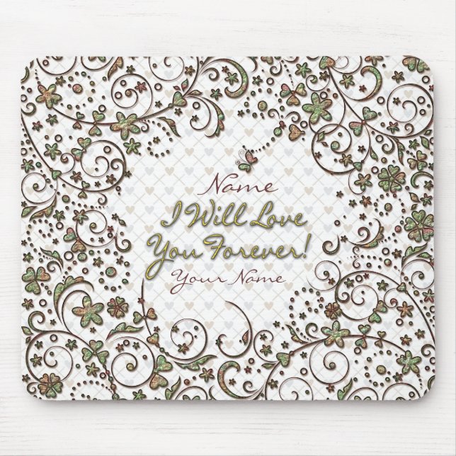 Alfombrilla De Ratón Moda floral 11 Mousepad (Frente)