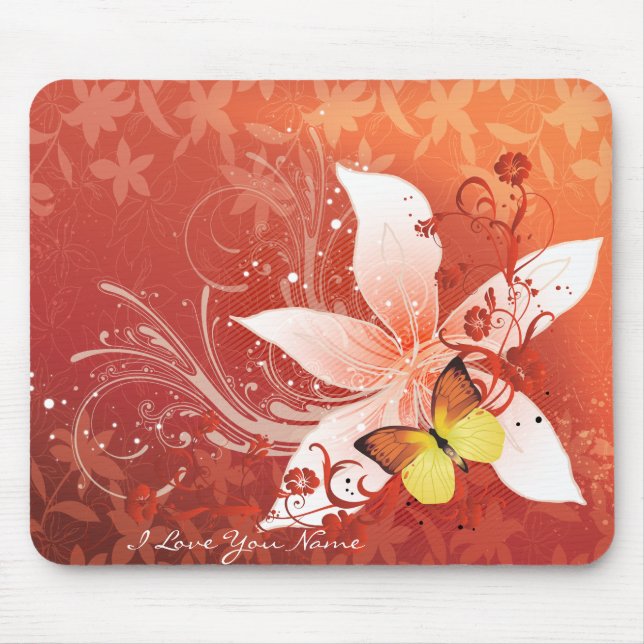 Alfombrilla De Ratón Moda floral 11 Mousepad (Frente)