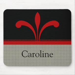 Alfombrilla De Ratón Moda floral Mousepad, rojo oscuro