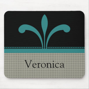 Alfombrilla De Ratón Moda floral Mousepad, Verde azulado
