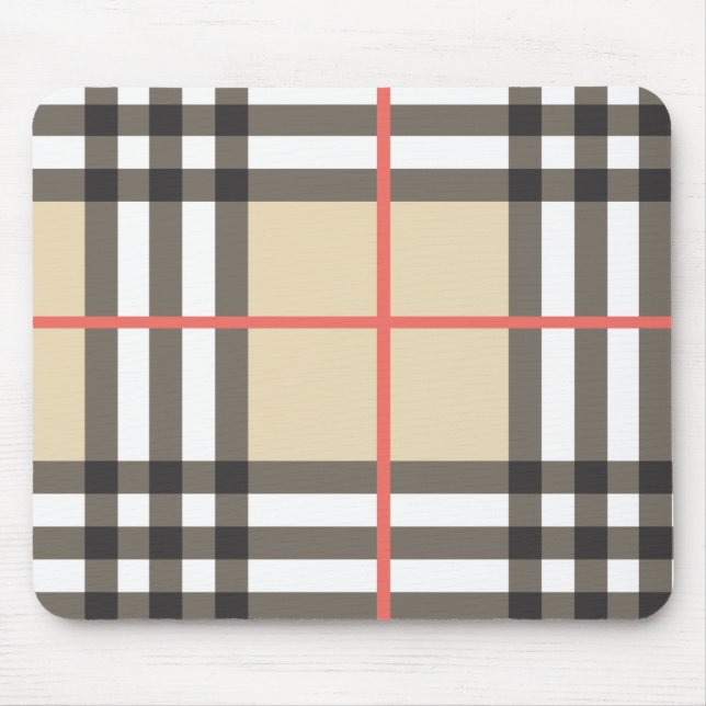 Alfombrilla De Ratón Moda geométrica escocesa de diseño (Frente)