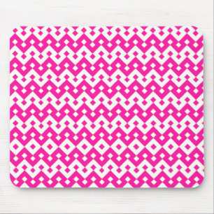 Alfombrilla De Ratón Moda Girlie Mousepad, Candy Pink Geométrico