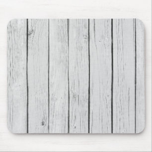 Alfombrilla De Ratón Moda Madera Rústica Blanca
