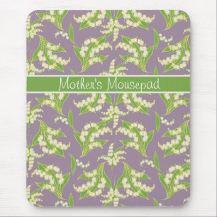 Alfombrilla De Ratón Moda Mousepad floral: Lilies of the Valley, Mauve