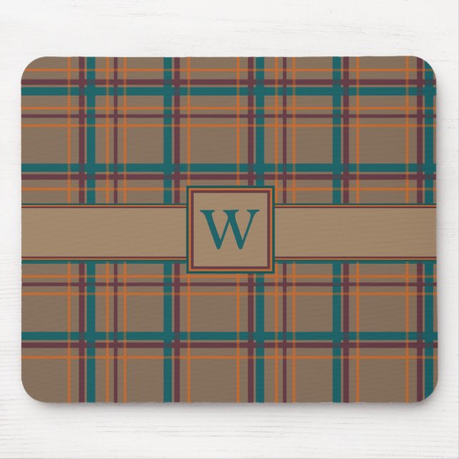 Alfombrilla De Ratón Moda otoño Plaid Mousepad (Frente)