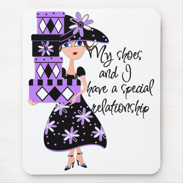 Alfombrilla De Ratón Moda púrpura Mousepad (Frente)