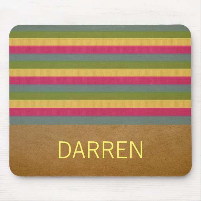 Alfombrilla De Ratón Moda Textured Stripes Mousepad (Frente)