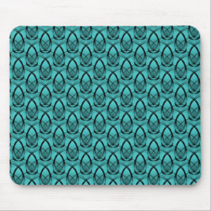 Alfombrilla De Ratón Moda verde azulada hacia delante Mousepad