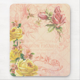 Alfombrilla De Ratón Moda Vintage Floral Mousepad