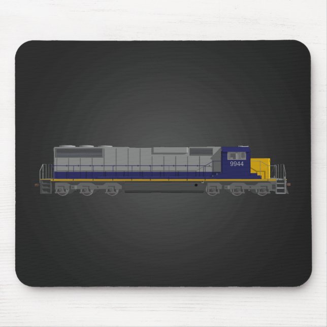 Alfombrilla De Ratón Modelo 3D: Motor de tren: ferrocarril: Mousepad (Frente)