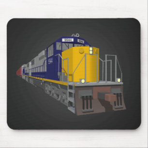 Alfombrilla De Ratón modelo 3D: Tren de carga: Ferrocarril: Mousepad