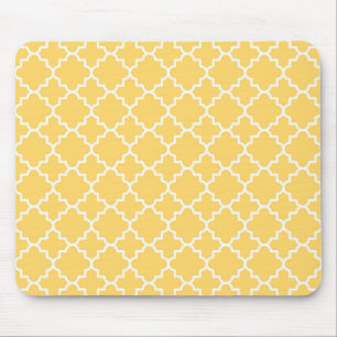 Alfombrilla De Ratón Modelo amarillo de Quatrefoil