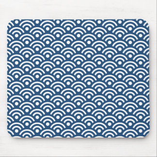 Alfombrilla De Ratón Modelo azul de medianoche Mousepad de Seigaiha