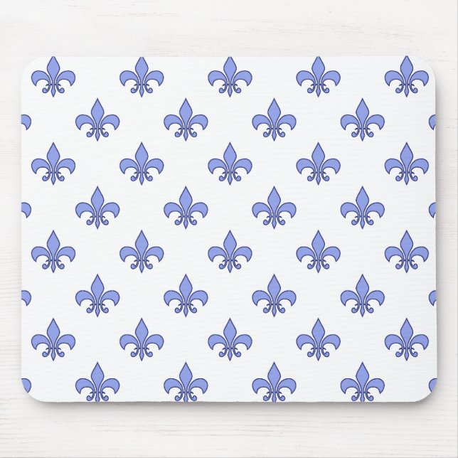 Alfombrilla De Ratón Modelo azul Mousepad de la flor de lis (Frente)