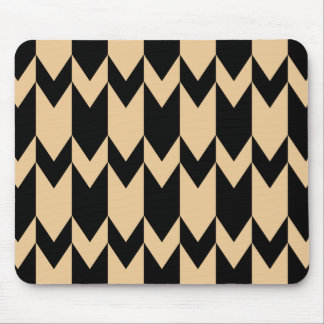 Alfombrilla De Ratón Modelo beige y negro de Chevron