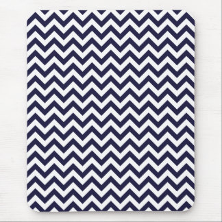 Alfombrilla De Ratón Modelo blanco de Chevron de los azules marinos