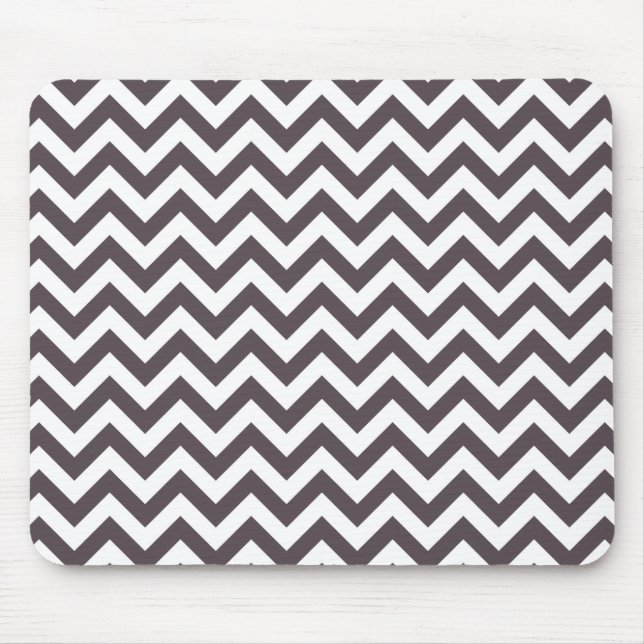 Alfombrilla De Ratón Modelo blanco gris oscuro de Chevron (Frente)
