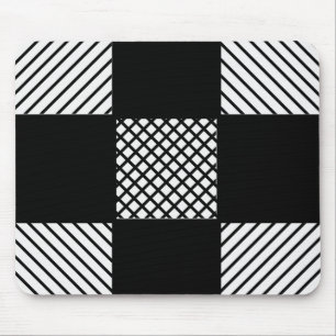 Alfombrilla De Ratón Modelo blanco y negro Mousepad