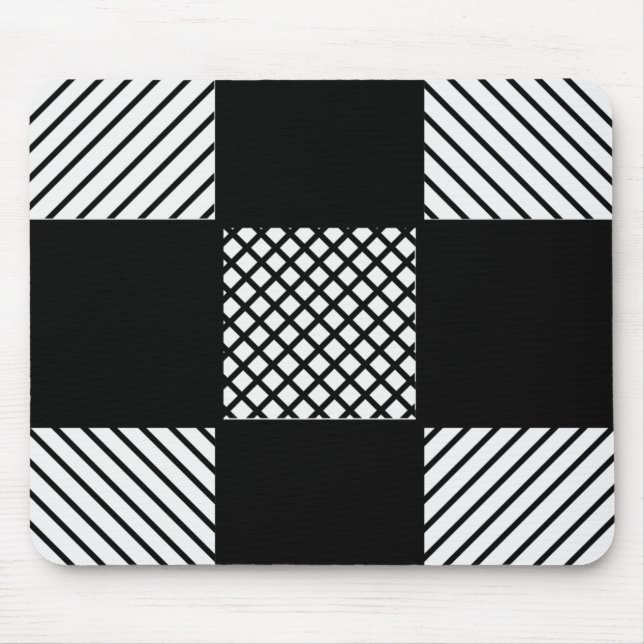 Alfombrilla De Ratón Modelo blanco y negro Mousepad (Frente)