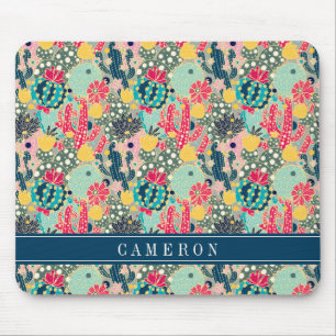Alfombrilla De Ratón Modelo colorido del cactus del lunar