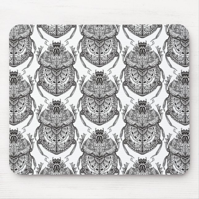 Alfombrilla De Ratón Modelo con Doodle de la mano (Frente)