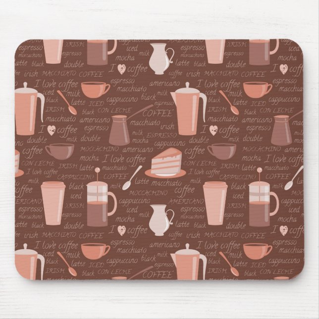 Alfombrilla De Ratón Modelo con los elementos relacionados del café (Frente)