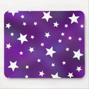 Alfombrilla De Ratón Modelo de estrella púrpura y blanco