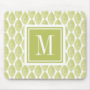 Alfombrilla De Ratón Modelo de flores del monograma el Hygge