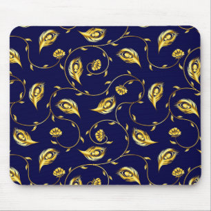 Alfombrilla De Ratón Modelo de la sari del pavo real