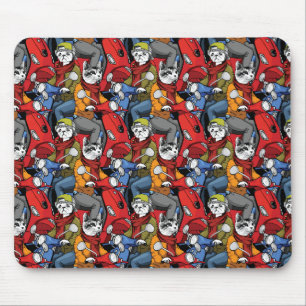 Alfombrilla De Ratón Modelo de la vespa de los gatos y de los perros