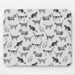 Alfombrilla De Ratón Modelo de los gatos del vintage