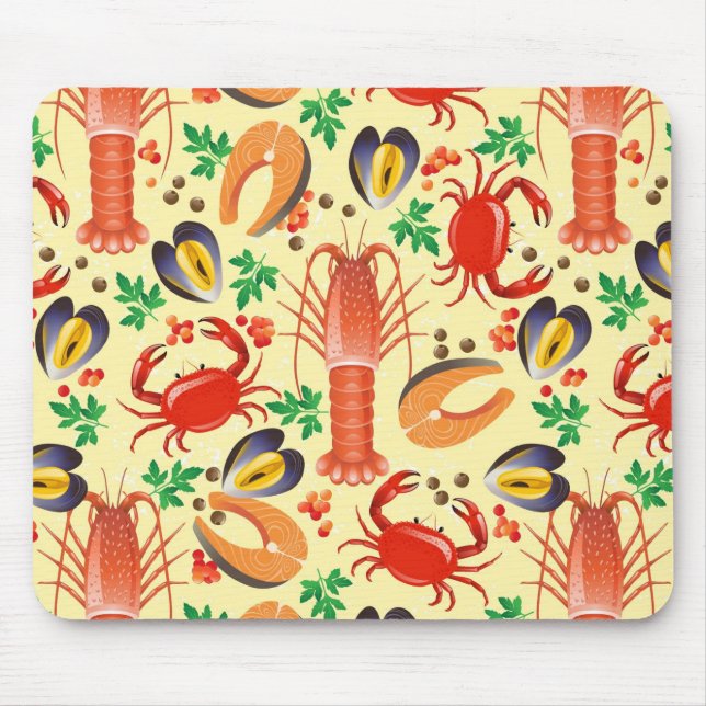 Alfombrilla De Ratón Modelo de los mariscos (Frente)