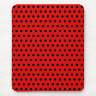 Alfombrilla De Ratón Modelo de lunar rojo y negro. Manchado