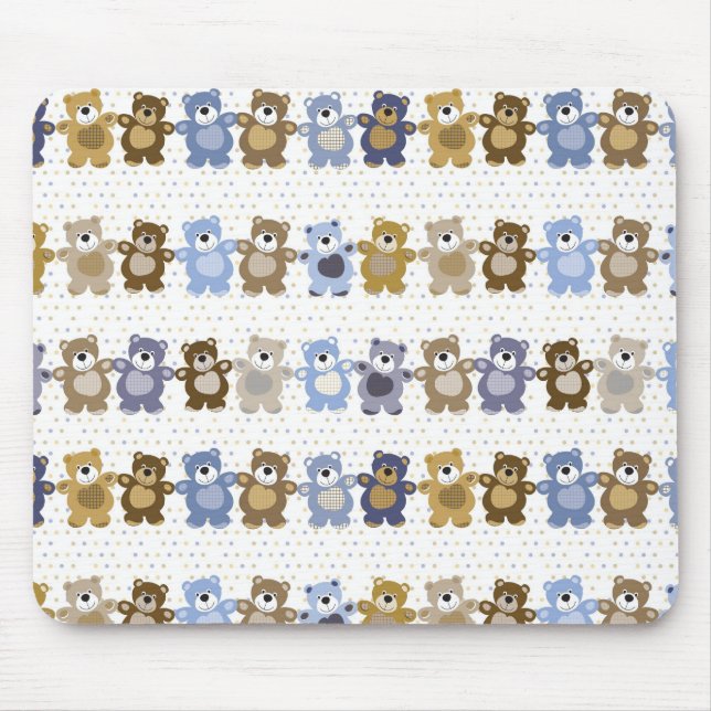 Alfombrilla De Ratón modelo de un oso de peluche del juguete (Frente)