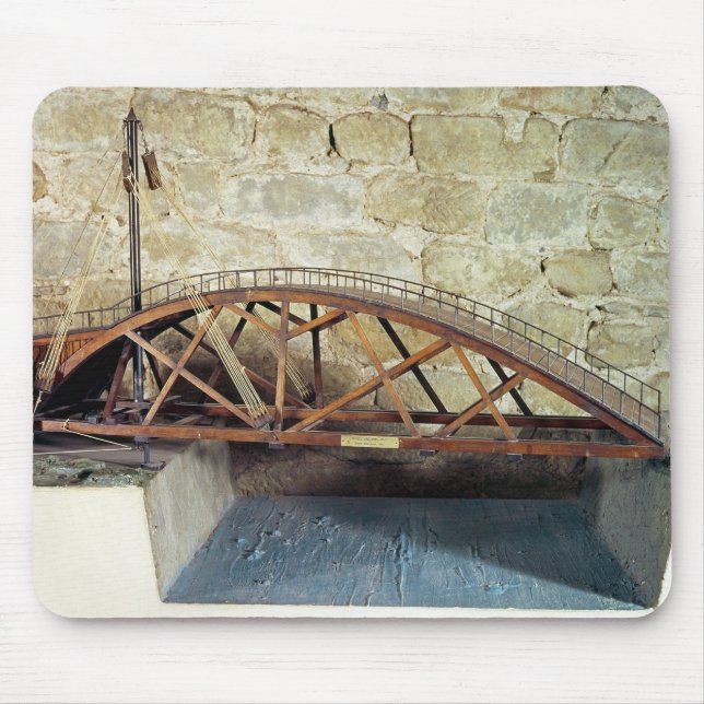 Alfombrilla De Ratón Modelo de un puente de oscilación (Frente)