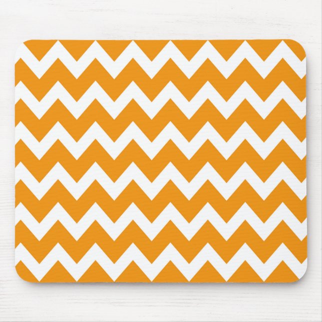 Alfombrilla De Ratón Modelo de zigzag ANARANJADO retro (Frente)