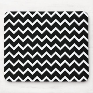 Alfombrilla De Ratón Modelo de zigzag blanco y negro