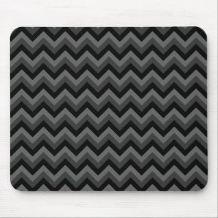 Alfombrilla De Ratón Modelo de zigzag negro y gris
