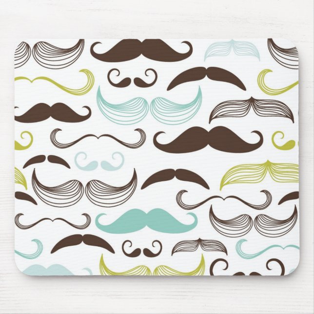 Alfombrilla De Ratón Modelo del bigote, estilo retro 2 (Frente)