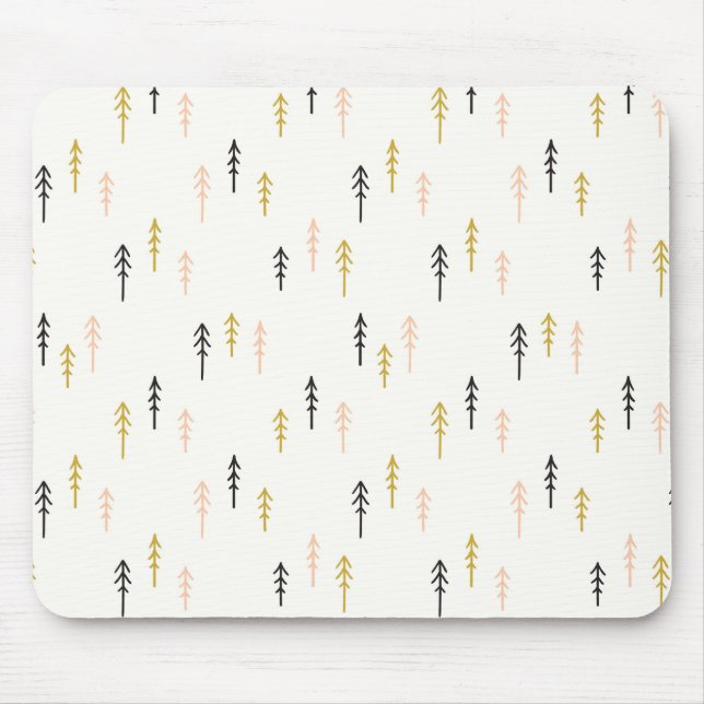 Alfombrilla De Ratón Modelo del bosque del árbol de navidad (Frente)