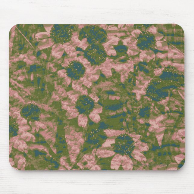 Alfombrilla De Ratón Modelo del camuflaje de la flor (Frente)