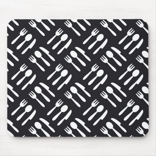 Alfombrilla De Ratón Modelo del cuchillo de la cuchara de la (Frente)